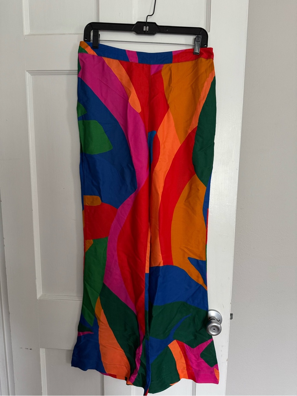 FARM Rio Bold Multicolor Abstract Wide-Leg Pants - Picture 3 of 4